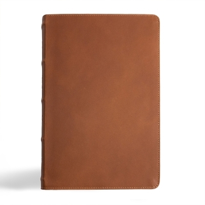 CSB Men's Daily Bible, Brown Genuine Leather - Robert Wolgemuth