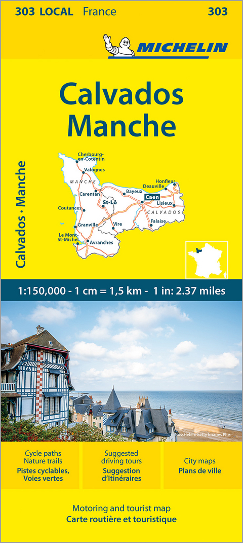Calvados  Manche - Michelin Local Map 303 -  Michelin