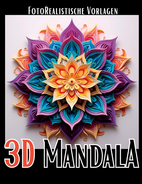 3D Mandala Malbuch „Black & White“ - Lucy´s Schwarze Malbücher