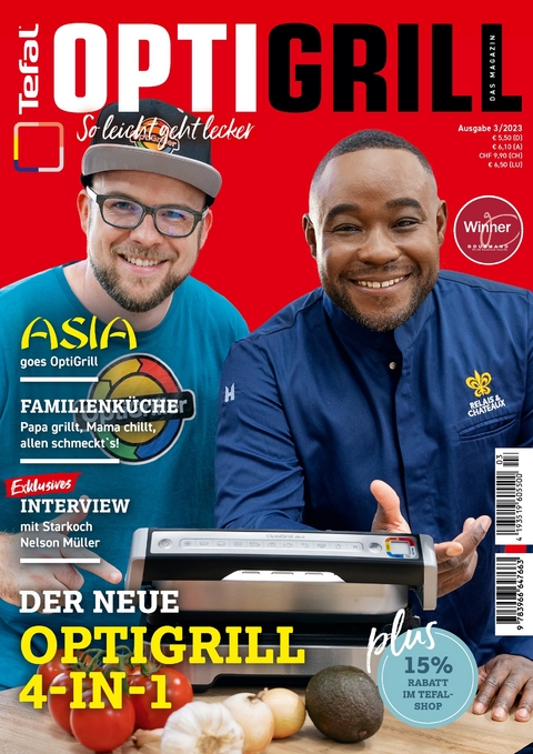 OptiGrill Magazin: So leicht geht lecker. Der neue OptiGrill 4-in-1. Mit Starkoch Nelson Müller und Benni Hetterich "Der OptiGriller" - 