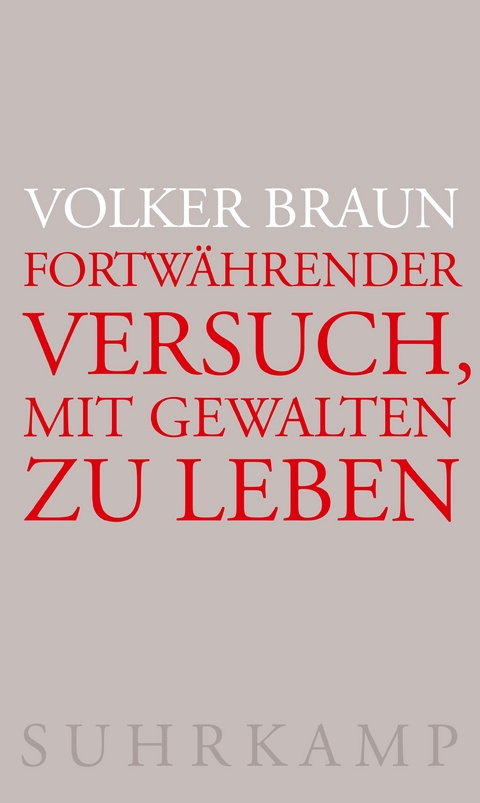 Fortwährender Versuch, mit Gewalten zu leben - Volker Braun