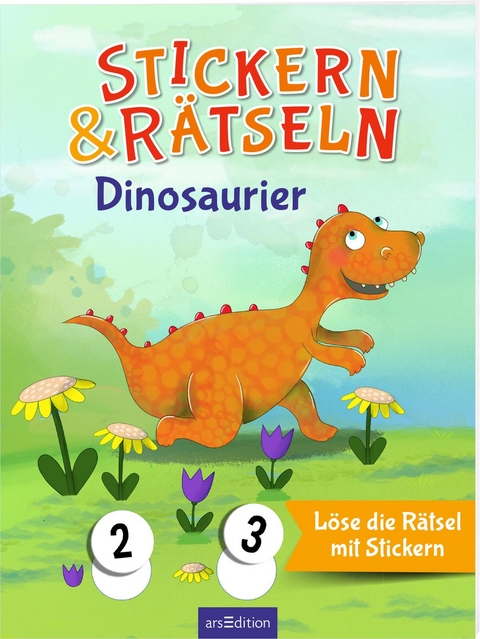 Stickern & Rätseln ab 3: Stickern & Rätseln – Dinosaurier