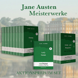 Jane Austens Meisterwerke (Bücher + 15 MP3 Audio-CDs) - Lesemethode von Ilya Frank - Zweisprachige Ausgabe Englisch-Deutsch - Jane Austen