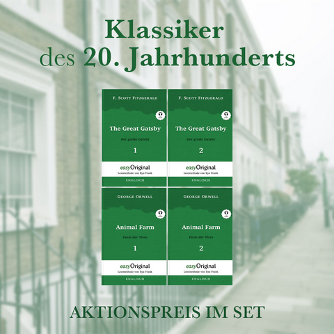 Klassiker des 20. Jahrhunderts (Buch + Audio-Online) - Lesemethode von Ilya Frank - Zweisprachige Ausgabe Englisch-Deutsch - F. Scott Fitzgerald, George Orwell