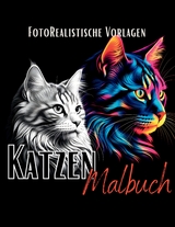 Katzen Malbuch „Fotorealistisch“. - Lucy´s Schwarze Malbücher