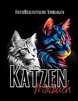 Katzen Malbuch „Fotorealistisch“. - Lucy´s Schwarze Malbücher