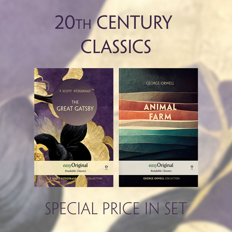 20th Century Classics Books-Set (with 2 MP3 Audio-CDs) - Readable Classics - Unabridged english edition with improved readability - F. Scott Fitzgerald, George Orwell