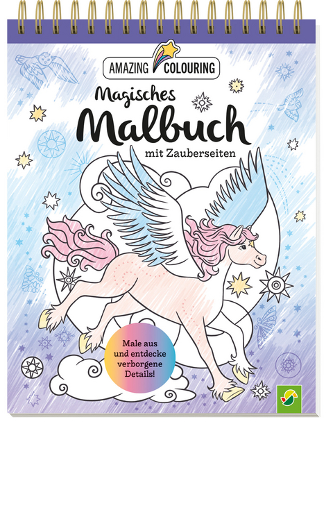 Magisches Malbuch mit Zauberseiten