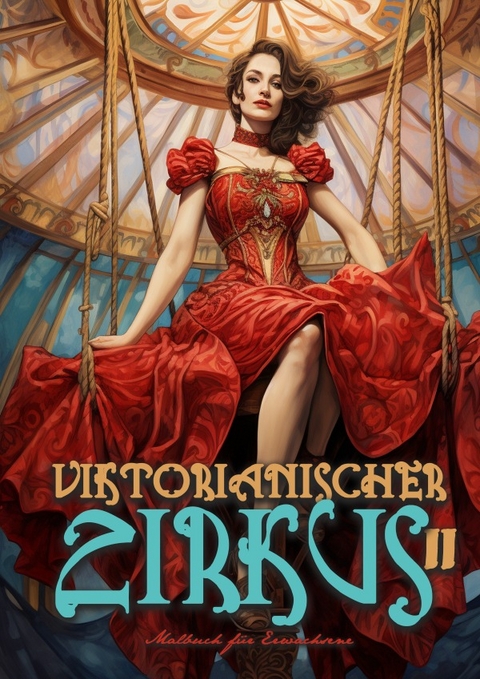 Viktorianischer Zirkus Malbuch für Erwachsene 2 - Monsoon Publishing, Musterstück Grafik