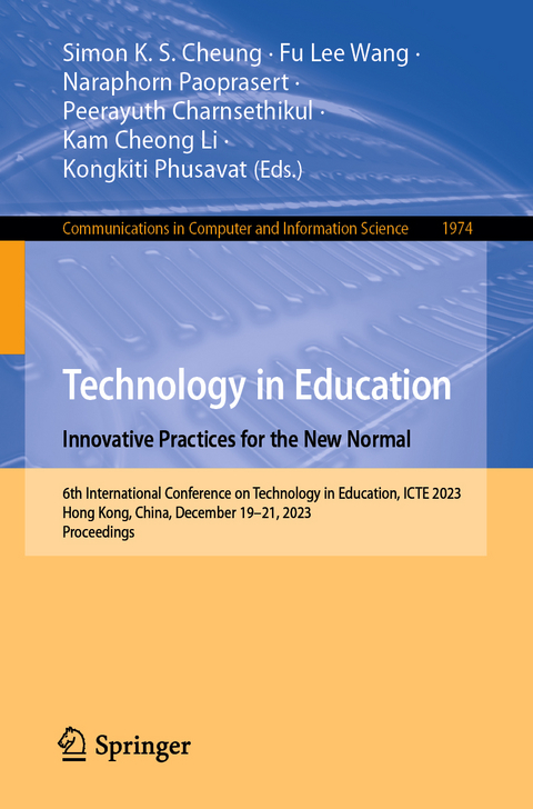 Technology in Education. Innovative Practices for the New Normal - 