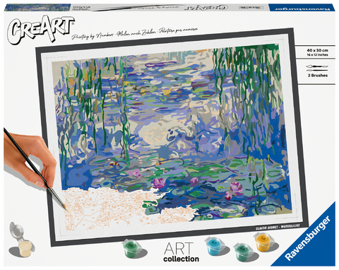 Ravensburger CreArt - Malen nach Zahlen 23651 – ART Collection: Seerosen (Monet) – ab 14 Jahren