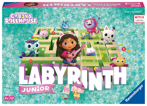 Ravensburger 22648 Gabby's Dollhouse Junior Labyrinth - Der Brettspiel-Klassiker von Ravensburger als Junior Version für Fans der beliebten Serie, Gesellschaftsspiel für 2 bis 4 Spieler ab 4 Jahren - Max J. Kobbert