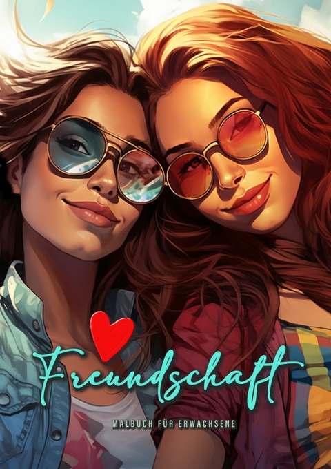 Freundschaft Malbuch für Erwachsene - Monsoon Publishing, Musterstück Grafik