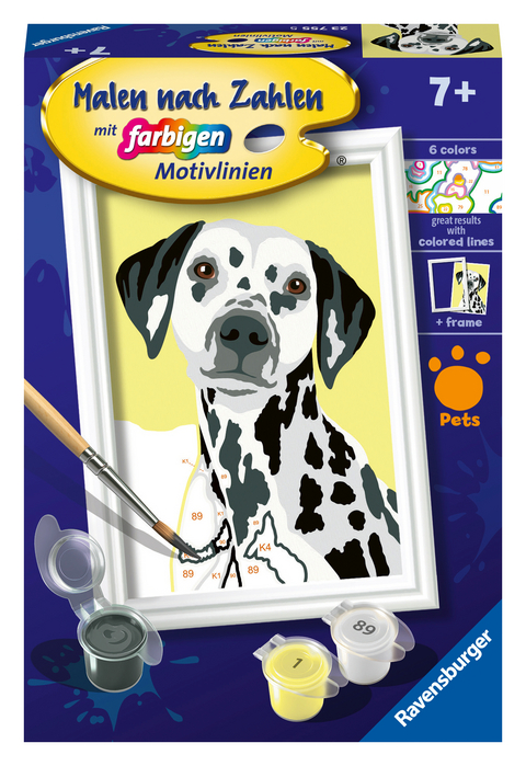 Ravensburger - Malen nach Zahlen 23755 - Niedlicher Hund - Kinder ab 7 Jahren