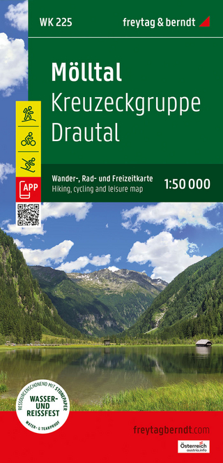 Mölltal, Wander-, Rad- und Freizeitkarte 1:50.000, freytag & berndt, WK 225 - 