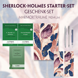 The Adventures of Sherlock Holmes Starter-Paket Geschenkset (mit Audio-Online) + Marmorträume Schreibset Premium - Arthur Conan Doyle