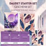 Alphonse Daudet Starter-Paket Geschenkset - 4 Bücher (mit Audio-Online) + Marmorträume Schreibset Premium - Alphonse Daudet