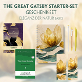 The Great Gatsby Starter-Paket Geschenkset 2 Bücher (mit Audio-Online) + Eleganz der Natur Schreibset Basics - F. Scott Fitzgerald