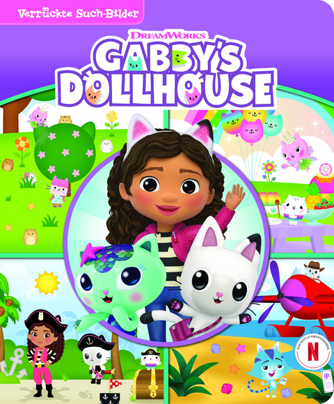 Gabby's Dollhouse - Verrückte Such-Bilder - Wimmelbuch - Pappbilderbuch mit wattiertem Umschlag - 