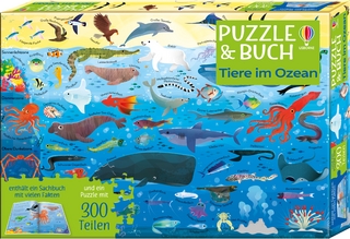 Puzzle & Buch: Tiere im Ozean - 