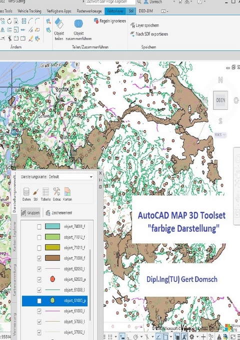 Civil 3D Version 2023 / AutoCAD MAP 3D Toolset, "farbige Darstellung" (für Anwender) - Gert Domsch