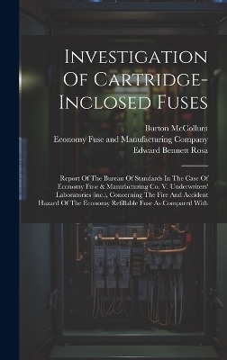 Investigation Of Cartridge-inclosed Fuses - 