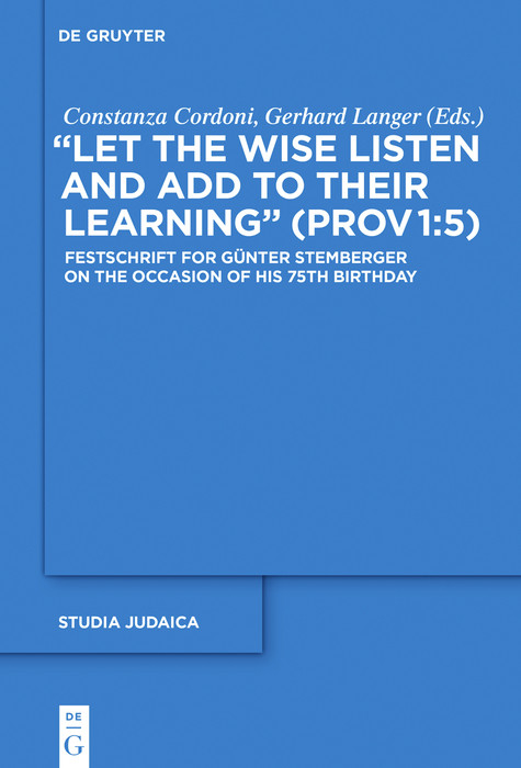 'Let the Wise Listen and add to Their Learning' (Prov 1:5) - 