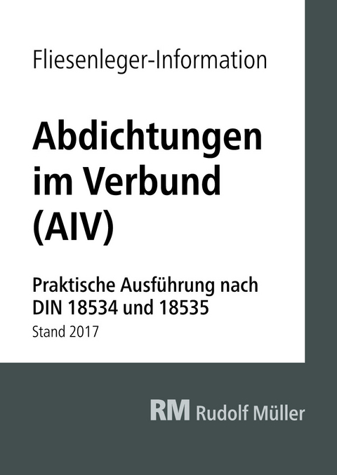 Fliesenleger-Information: Abdichtungen im Verbund - E-Book (PDF) - 