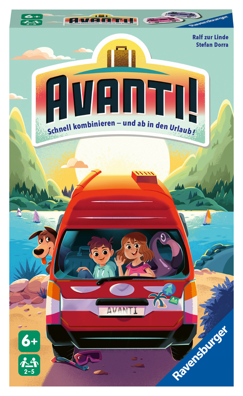 Ravensburger 22409 - Avanti! Schnelles Kombinationsspiel für Kinder ab 6 Jahren, Familienspiel für Kinder und Erwachsene, für 2-5 Spieler - Ralf Zur Linde, Stefan H. Dorra