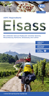 ADFC-Regionalkarte Elsass, 1:75.000, mit Tagestourenvorschlägen, reiß- und wetterfest, E-Bike-geeignet, GPS-Tracks Download - 