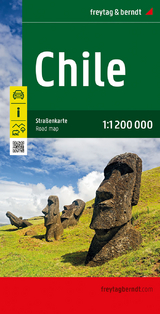 Chile, Straßenkarte 1:1.200.000, freytag & berndt - 