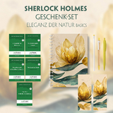 Sherlock Holmes Geschenkset - 5 Bücher (mit Audio-Online) + Eleganz der Natur Schreibset Basics - Arthur Conan Doyle