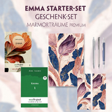 Emma Starter-Paket Geschenkset 2 Bücher (mit Audio-Online) + Marmorträume Schreibset Premium - Jane Austen