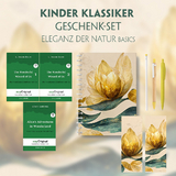 Kinder Klassiker Geschenkset - 3 Bücher (mit Audio-Online) + Eleganz der Natur Schreibset Basics - Lewis Carroll, L. Frank Baum
