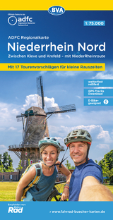ADFC-Regionalkarte Niederrhein Nord, 1:75.000, mit Tagestourenvorschlägen, reiß- und wetterfest, E-Bike-geeignet, mit Knotenpunkten, GPS-Tracks Download - 