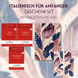 Italienisch für Anfänger Geschenkset - 3 Bücher (mit Audio-Online) + Marmorträume Schreibset Basics - Guido Gozzano, Edmondo De Amicis