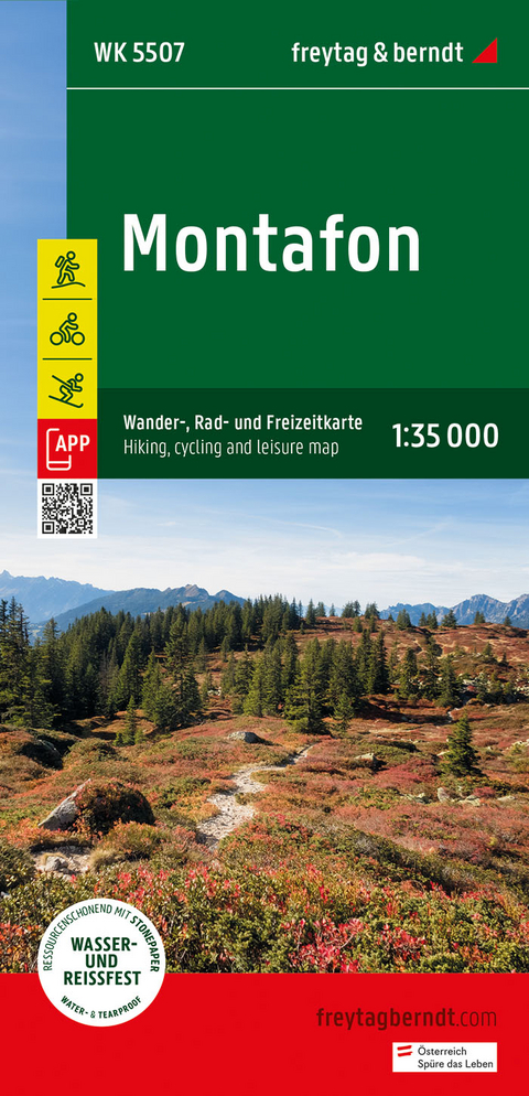 Montafon, Wander-, Rad- und Freizeitkarte 1:35.000, freytag &amp; berndt, WK 5507