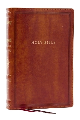 RSV Personal Size Bible with Cross References, Brown Leathersoft, Thumb Indexed, (Sovereign Collection) -  Thomas Nelson