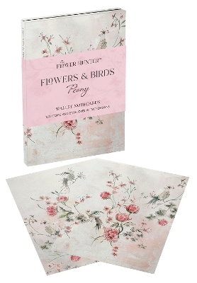 Flowers & Birds Peony Wallet Notecards