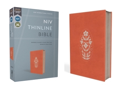 NIV, Thinline Bible, Leathersoft, Coral, Zippered, Red Letter, Comfort Print -  Zondervan