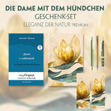 Die Dame mit dem Hündchen Geschenkset (Buch mit Audio-Online) + Eleganz der Natur Schreibset Premium - Anton Pawlowitsch Tschechow