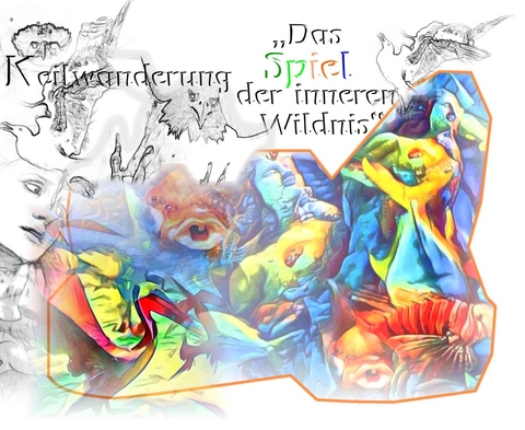 Das Spiel der inneren Wildnis - Keilwanderung & Farbenspiel - 18 Farbfotomontagen/29 schwarz-weiß Fotomontagen - Franzisca Gabriella