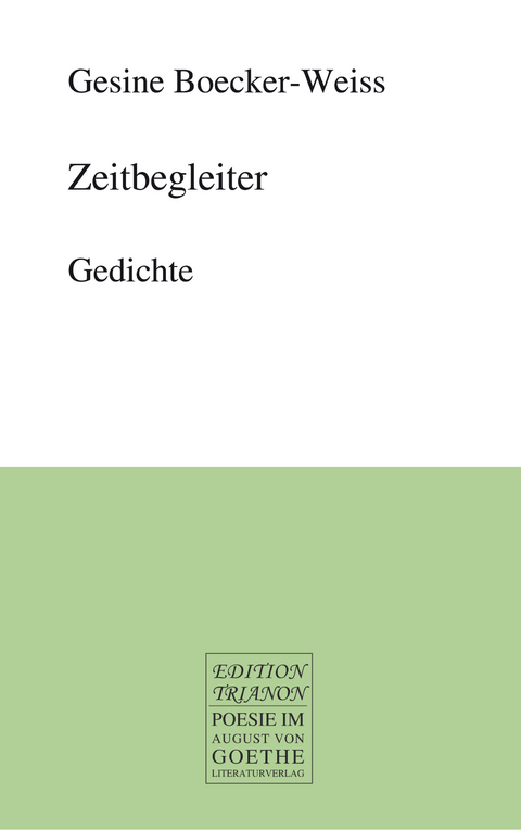 Zeitbegleiter - Boecker-Weiss Gesine