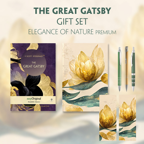 The Great Gatsby (with audio-online) Readable Classics Geschenkset + Eleganz der Natur Schreibset Premium - F. Scott Fitzgerald