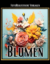 Blumen 3D Malbuch „Black & White“ - Lucy´s Schwarze Malbücher