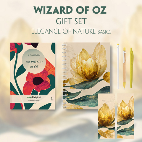 The Wizard of Oz (with audio-online) Readable Classics Geschenkset + Eleganz der Natur Schreibset Basics - L. Frank Baum
