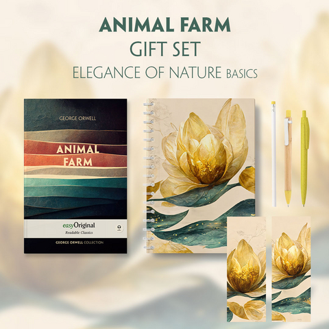 Animal Farm (with audio-online) Readable Classics Geschenkset + Eleganz der Natur Schreibset Basics - George Orwell