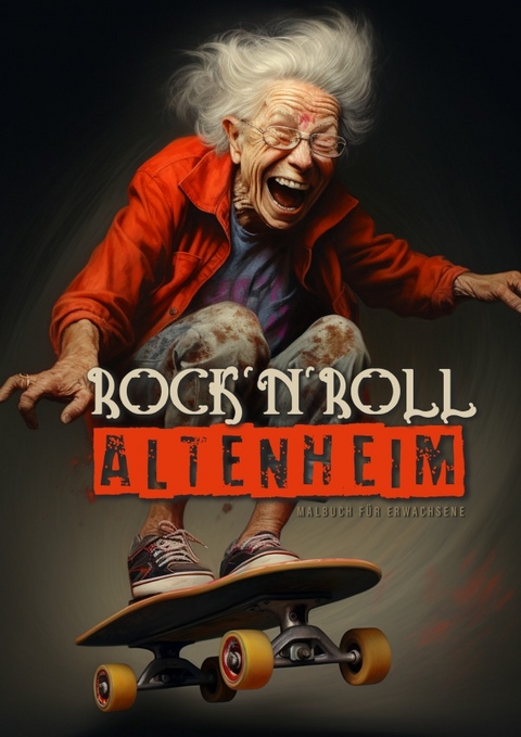 Rock´n´Roll Altenheim Malbuch für Erwachsene - Monsoon Publishing, Musterstück Grafik