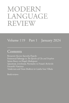 Modern Language Review (119.1) January 2024 - 