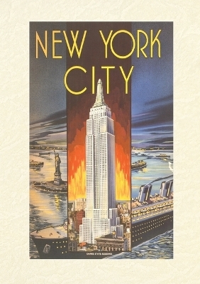 Vintage Lined Notebook New York City, Empire State Building